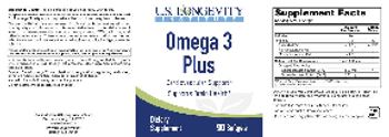 U.S. Longevity Institute Omega 3 Plus - supplement