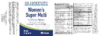 U.S. Longevity Institute Women's Super Multi - supplement