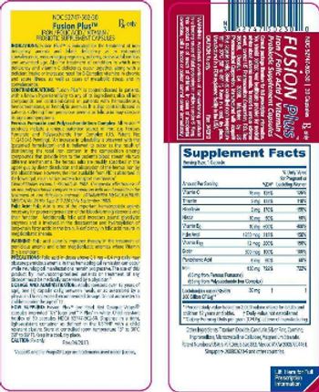 US Pharmaceutical Corporation Fusion Plus - iron folic acid vitamin probiotic supplement capsules