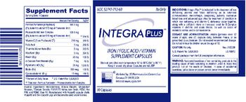 US Pharmaceutical Corporation Integra Plus - ironfolic acidvitamin supplement capsules