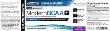 USPlabs Modern BCAA+ Grape Bubblegum - amino acid supplement