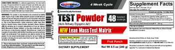 USPlabs Test Powder Fruit Punch - supplement