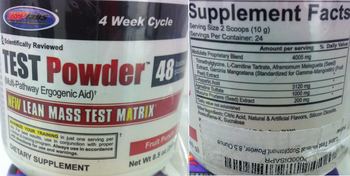 USPlabs Test Powder Fruit Punch - supplement