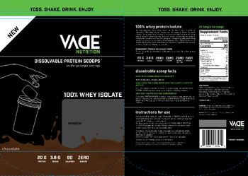 Vade Nutrition 100% Whey Isolate Chocolate - 