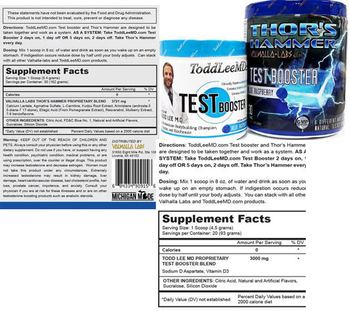 Valhalla Labs ToddLeeMD.com Test Booster and Thor's Hammer Thor's Hammer Test Booster Blue Raspberry - supplement