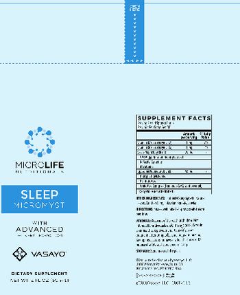 Vasayo MicroLife Nutritionals Sleep Micromyst - supplement