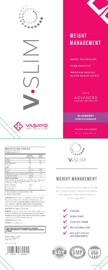 Vasayo V-Slim Blueberry Pomegranate - supplement