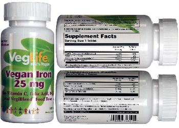 VegLife Vegan Iron 25 mg - supplement