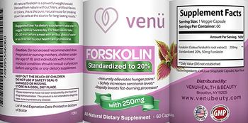 Venu Forskolin 250 mg - allnatural supplement