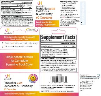 Vh Essentials Probiotics with Prebiotics & Cranberry - femine health supplement