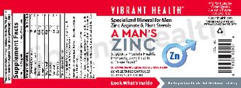 Vibrant Health A Man's Zinc - supplement