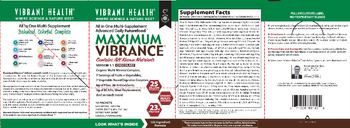 Vibrant Health Maximum Vibrance Chocolate - supplement