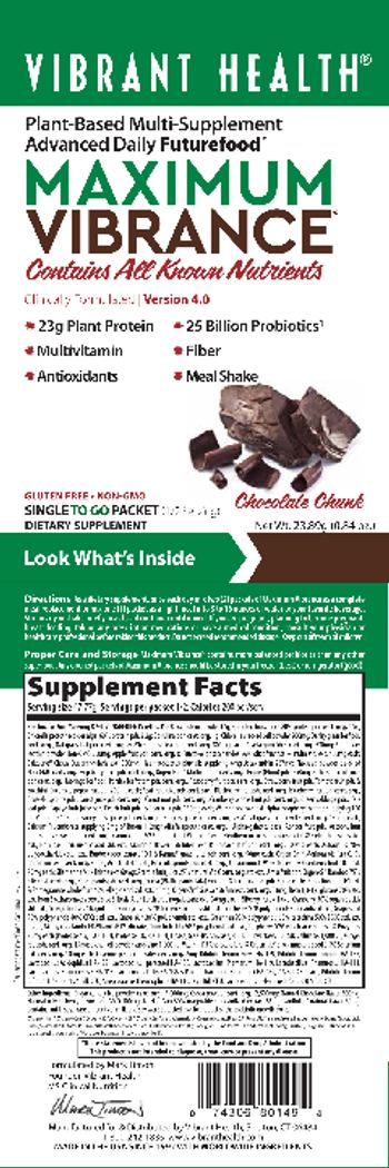 Vibrant Health Maximum Vibrance Chocolate Chunk - supplement