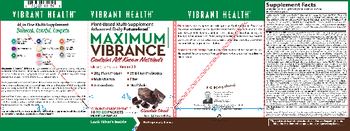 Vibrant Health Maximum Vibrance Chocolate Chunk - plantbased multisupplement