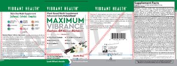 Vibrant Health Maximum Vibrance Vanilla Bean - supplement