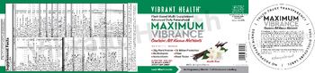 Vibrant Health Maximum Vibrance Vanilla Bean - supplement