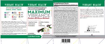 Vibrant Health Maximum Vibrance Vanilla Bean - supplement