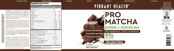 Vibrant Health Pro Matcha Chocolate Creme - supplement