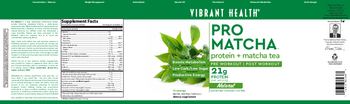 Vibrant Health Pro Matcha Natural - supplement