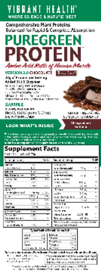 Vibrant Health PureGreen Protein Chocolate - supplement