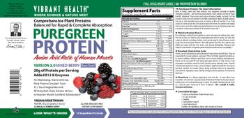 Vibrant Health PureGreen Protein Mixed Berry - supplement