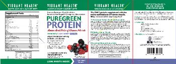 Vibrant Health PureGreen Protein Mixed Berry - supplement