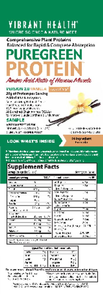 Vibrant Health PureGreen Protein Vanilla - supplement