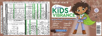 Vibrant Health Super Kids Vibrance Chocolate - supplement