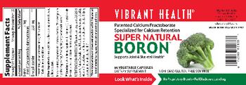 Vibrant Health Super Natural Boron - supplement
