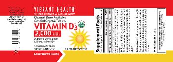 Vibrant Health Vitamin D3 2,000 IU - supplement