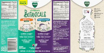Vicks Children's Botanicals Day & Night Pack Multi-Care Night Natural Berry Flavor - supplement