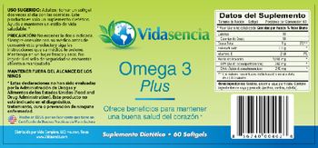 Vidasencia Omega 3 Plus - suplemento diettico