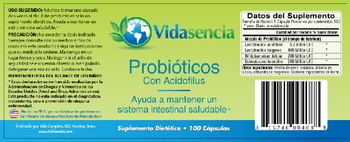 Vidasencia Probi�ticos Con Acidofilus - suplemento diettico