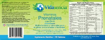 Vidasencia Vitaminas Prenatales Con DHA - suplemento diettico
