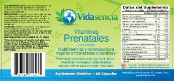 Vidasencia Vitaminas Prenatales - suplemento diettico
