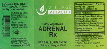 Village Vitality Adrenal Rx - herbal supplement