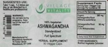 Village Vitality Ashwagandha - herbal supplement