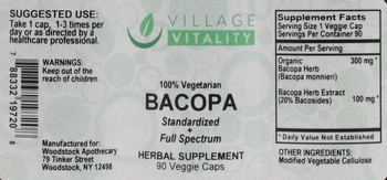 Village Vitality Bacopa - herbal supplement