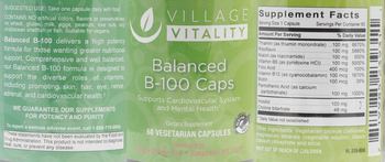 Village Vitality Balanced B-100 Caps - supplement