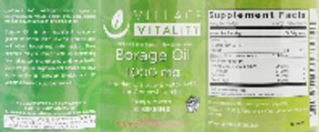 Village Vitality Borage Oil 1,000 mg - supplement