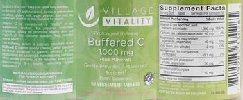 Village Vitality Buffered C 1,000 mg Plus Minerals - supplement