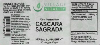 Village Vitality Cascara Sagrada - herbal supplement