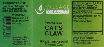 Village Vitality Cat's Claw - herbal supplement