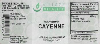 Village Vitality Cayenne - herbal supplement