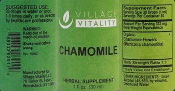 Village Vitality Chamomile - herbal supplement
