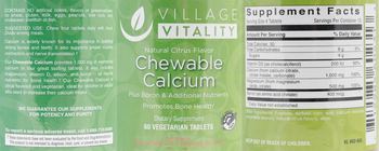 Village Vitality Chewable Calcium - supplement