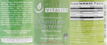 Village Vitality Cholesterol Complex with Plant Sterols - supplement