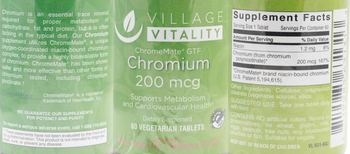 Village Vitality Chromium 200 mcg - supplement