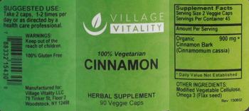 Village Vitality Cinnamon - herbal supplement