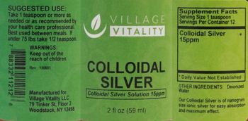 Village Vitality Colloidal Silver - supplement